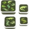 A Little Lovely Company súprava štyroch desiatových škatuliek krokodíl