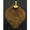 Špongr Kožušinový golier z tibetskej ovce L245 tabakovo hnedý Špongr Kožušinový golier z tibetskej ovce L245 tabakovo hnedý