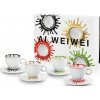 Illy Ai Wej-wej porcelánové cappuccino šálky s podšálkami 4 x 160 ml Illy Ai Wej-wej porcelánové cappuccino šálky s podšálkami 4 x 160 ml