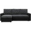 Rohová rozkladacia sedačka LUNA tmavosivá / čierna Rohová rozkladacia sedačka LUNA tmavosivá / čierna