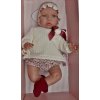 Realistické miminko - Lea v béžovém topu s vínovou mašlí od firmy ASIVIL ze Španělska (Velikost 46 cm) Realistické miminko - Lea v béžovém topu s vínovou mašlí od firmy ASIVIL ze Španělska (Velikost 46 cm)