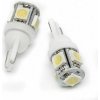 Interlook LED auto žiarovka T10 5x LED SMD 5050 12V 1,5W studená biela studená biela Interlook LED auto žiarovka T10 5x LED SMD 5050 12V 1,5W studená biela studená biela