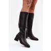 Kožené dámske čižmy na podpätku Maciejka čierna | biela | krémová 40 Maciejka 5902040512527 Kožené dámske čižmy na podpätku Maciejka čierna | biela | krémová 40 Maciejka 5902040512527
