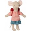 Maileg Trojkolková myška Veľká sestra Red Maileg Trojkolková myška Veľká sestra Red