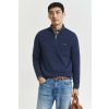 SVETER GANT COTTON PIQUE HALF ZIP MARINE MELANGE SVETER GANT COTTON PIQUE HALF ZIP MARINE MELANGE