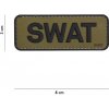 Gumová nášivka 101 Inc nápis SWAT - olivová Gumová nášivka 101 Inc nápis SWAT - olivová