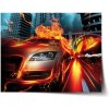 Sablio Plagát Auto v plameňoch - 90x60 cm Sablio Plagát Auto v plameňoch - 90x60 cm