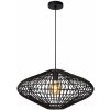 Lucide 03435/56/30 závesné stropné svietidlo Magali 1x40W | E27 - čierna, ratan. stmievateľné Lucide 03435/56/30 závesné stropné svietidlo Magali 1x40W | E27 - čierna, ratan. stmievateľné