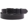 Black Hand pánsky kožený opasok s dvoma tŕňmi 005-98 HEAVY čierny s bielym štepovaním