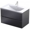 Oristo Etna skrinka 79.6x45.5x50 cm závesná kúpeľňová skrinka pod umývadlo čierna OR52-SD2S-80-8R Oristo Etna skrinka 79.6x45.5x50 cm závesná kúpeľňová skrinka pod umývadlo čierna OR52-SD2S-80-8R