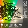 Vianočná LED svetelná reťaz vonkajšia s časovačom + programátor + 2 farebné variácie - 100LED - 7M Teplá biela/Multicolour Vianočná LED svetelná reťaz vonkajšia s časovačom + programátor + 2 farebné variácie - 100LED - 7M Teplá biela/Multicolour