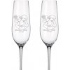 Dekorant Svadobné poháre na šampanské ZAMILOVANÍ NOVOMANŽELIA 270 ml 2KS Dekorant Svadobné poháre na šampanské ZAMILOVANÍ NOVOMANŽELIA 270 ml 2KS