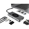 AppleMix Rozbočovač / rozbočovač / adaptér 15v1 pre Apple MacBook Air / Pro - USB-C na USB-C + HDMI + nabíjačka Qi AppleMix Rozbočovač / rozbočovač / adaptér 15v1 pre Apple MacBook Air / Pro - USB-C na USB-C + HDMI + nabíjačka Qi