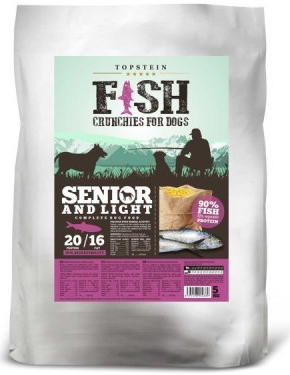Topstein Fish Crunchies for dogs Senior and Light 15 kg
