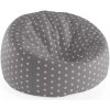 Sablio Sedací vak Cocoon Ružové bodky na šedej - 75 x 45 x 35 cm Sablio Sedací vak Cocoon Ružové bodky na šedej - 75 x 45 x 35 cm