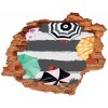 Diera 3D fototapeta nálepka Farebné dáždniky 90x70 cm Diera 3D fototapeta nálepka Farebné dáždniky 90x70 cm