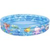 SUN CLUB Detský bazén Morský svet s tromi nafukovacími kruhmi 120 cm SUN CLUB Detský bazén Morský svet s tromi nafukovacími kruhmi 120 cm