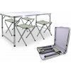 Bestent Kempingový stôl 120x60x70cm a 4 stoličky White Bestent Kempingový stôl 120x60x70cm a 4 stoličky White