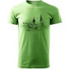 Medveď hory - Klasické pánske tričko vyššej gramáže - S ( Trávová zelená ) Medveď hory - Klasické pánske tričko vyššej gramáže - S ( Trávová zelená )