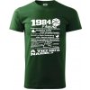 1984 v kocke - Klasické pánske tričko vyššej gramáže - S ( Fľaškovozelená ) 1984 v kocke - Klasické pánske tričko vyššej gramáže - S ( Fľaškovozelená )