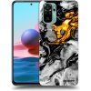 Picasee silikónový prehľadný obal pre Xiaomi Redmi Note 10 - Black Gold 2 Picasee silikónový prehľadný obal pre Xiaomi Redmi Note 10 - Black Gold 2