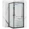 REA/S - Sprchovací kút SPACE IN 90x90 - čierny So sprchovou vaničkou Savoy black KPL-K8881
