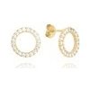 MINET JMAN0140GE00 - MINET Pozalcené stříbrné náušnice KROUŽKY s bílými zirkony MINET JMAN0140GE00 - MINET Pozalcené stříbrné náušnice KROUŽKY s bílými zirkony