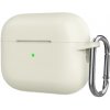 AppleKing silikónový ochranný obal s karabínou pre AirPods Pro 2 (2022) s konektorom Lightning - krémový - možnosť vrátiť tovar ZADARMO do 30tich dní AppleKing silikónový ochranný obal s karabínou pre AirPods Pro 2 (2022) s konektorom Lightning - krémový - možnosť vrátiť tovar ZADARMO do 30tich dní