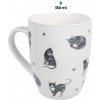 Clayre & Eef Bielo-sivý porcelánový hrnček Cats and Kittens – 12*8*10 cm / 350 ml - Clayre & Eef Clayre & Eef Bielo-sivý porcelánový hrnček Cats and Kittens – 12*8*10 cm / 350 ml - Clayre & Eef