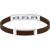 Trussardi Hnedý kožený náramok pre mužov T-Leather TJAXZ06