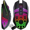 BEZDRÔTOVÁ HERNÁ MYŠ S RGB LED PODSVIETENÍM PRE HRÁČOV BEZDRÔTOVÁ HERNÁ MYŠ S RGB LED PODSVIETENÍM PRE HRÁČOV