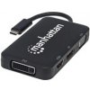 MANHATTAN Dokovací stanice USB-C na HDMI/DP/VGA/DVI 152600 MANHATTAN Dokovací stanice USB-C na HDMI/DP/VGA/DVI 152600