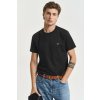 TRIČKO GANT SLIM SHIELD SS T-SHIRT BLACK TRIČKO GANT SLIM SHIELD SS T-SHIRT BLACK