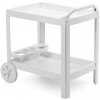 ProGarden Prograden Plastový záhradný pojazdný odkladací servírovací stolík Astro 53x74x73 cm biely ProGarden Prograden Plastový záhradný pojazdný odkladací servírovací stolík Astro 53x74x73 cm biely