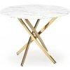 RAYMOND 2 stôl, doska - biely mramor, nohy - zlaté RAYMOND 2 stôl, doska - biely mramor, nohy - zlaté
