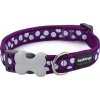 Obojok RD 15 mm x 24-37 cm - White Spots on Purple Obojok RD 15 mm x 24-37 cm - White Spots on Purple