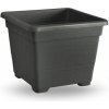 Euro3plast Květináč QUADRATO antracit 27x27x21 cm Euro3plast Květináč QUADRATO antracit 27x27x21 cm