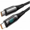 Mobilly USB-C prepojovací nabíjací kábel s displejom 100W/5A, 2m XXX Mobilly USB-C prepojovací nabíjací kábel s displejom 100W/5A, 2m XXX