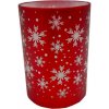 GOBA Vánoční svícen - skleněný, svítící červené vločky (9305401A) GOBA Vánoční svícen - skleněný, svítící červené vločky (9305401A)