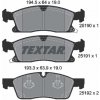 Sada brzdových platničiek kotúčovej brzdy TEXTAR 2519002 Sada brzdových platničiek kotúčovej brzdy TEXTAR 2519002