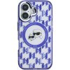 Karl Lagerfeld IML Monogram K&CH Heads MagSafe Zadní Kryt pro iPhone 16 Purple