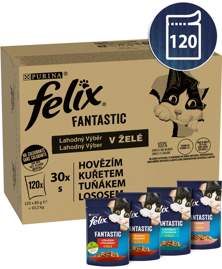 Felix Fantastic lahodný výber v želé 120 x 85 g