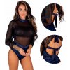 LivCo Corsetti Fashion Drimina čipkované body Black Collection - Tmavomodrá