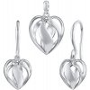 Silvego Strieborná súprava šperkov srdce Layla náušnice a prívesok FW15131SW