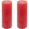 Červená parafínová sviečka rustikálna 20 cm, 90 h, sada 2 ks Červená parafínová sviečka rustikálna 20 cm, 90 h, sada 2 ks