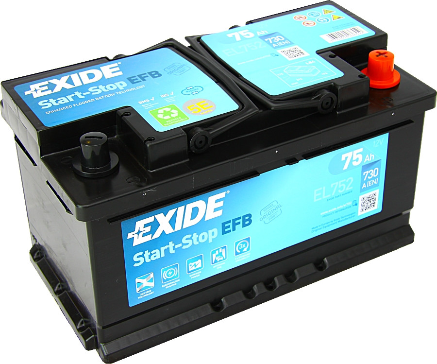 Exide Start-Stop EFB 12V 75Ah 730A EL752