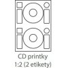 etikety Samolepiace 2xCD-KRUH univerzálne biele 2ks/A4 (100 listov A4/bal.) ECO-2CD-KRUH-100