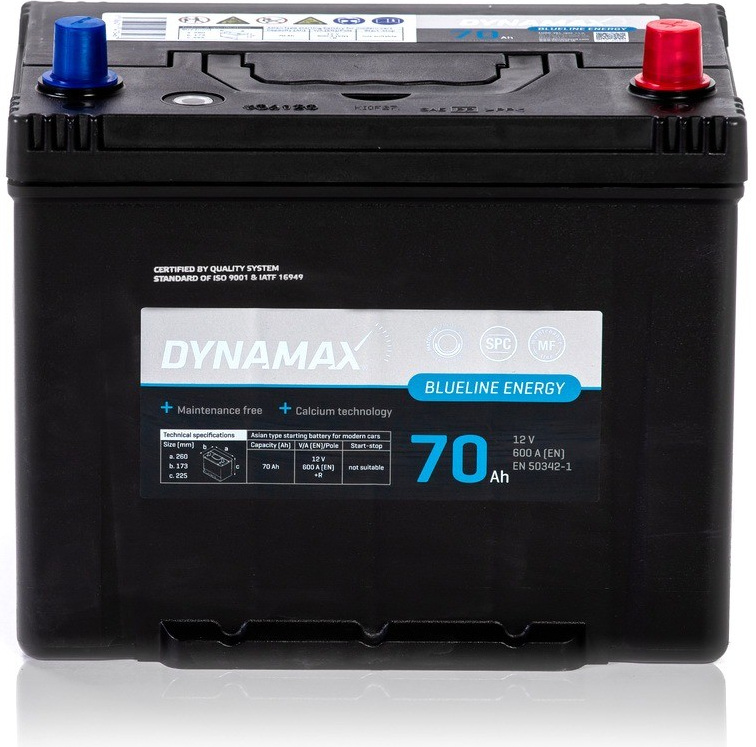DYNAMAX ENERGY Blueline 70 ASIA P 12V 70Ah 600A