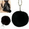 Prívesok na kľúče s kožušinkou čierny Prívesok na kľúče s kožušinkou čierny