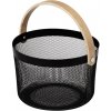 Drôtený kôš s uchom guľatý - čierny Drôtený kôš s uchom guľatý - čierny